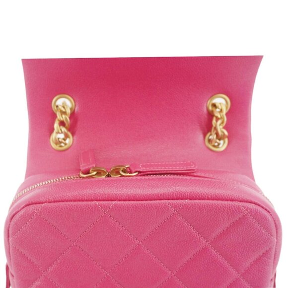 Chanel  Multi Chain Quilted Caviar Leather Backpack Pink main image 7